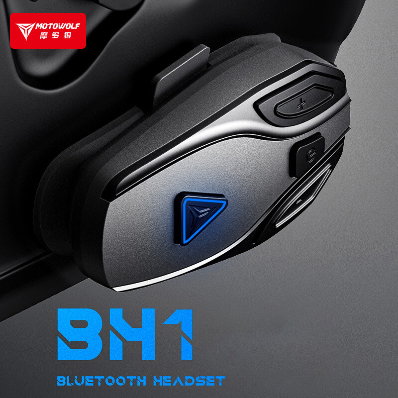 Full Face Motorcycle Helmet With Bluetooth - MOTOWOLF Motorradhelm Bluetooth-Headset Lange Betriebszeit Kabelloser