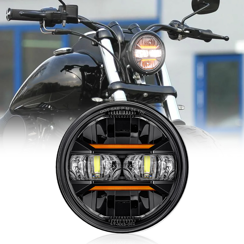 Universal Motorcycle Led Headlight Projector - Universal Auto Motorrad 5,75 Zoll LED
