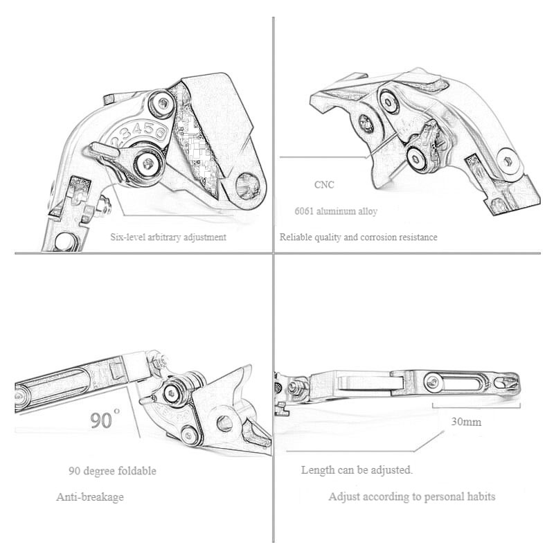 FÜR YAMAHA MT-09 MT09 MT mt 09 – Cnc Aluminum Adjustable Brake Clutch Levers Bewertung und Preis