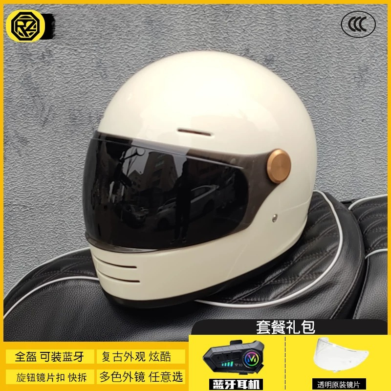 ORZ Retro Integralhelm für Dam – Full Face Motorcycle Helmet With Bluetooth Bewertung und Preis