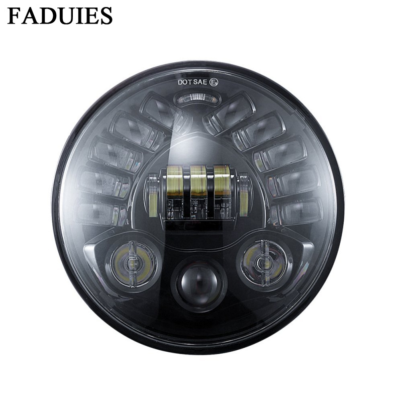 7 Zoll adaptiver runder Motorr – Universal Motorcycle Led Headlight Projector Bewertung und Preis