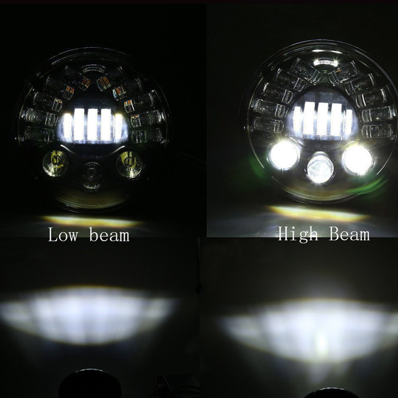 7 Zoll adaptiver runder Motorr – Universal Motorcycle Led Headlight Projector Bewertung und Preis